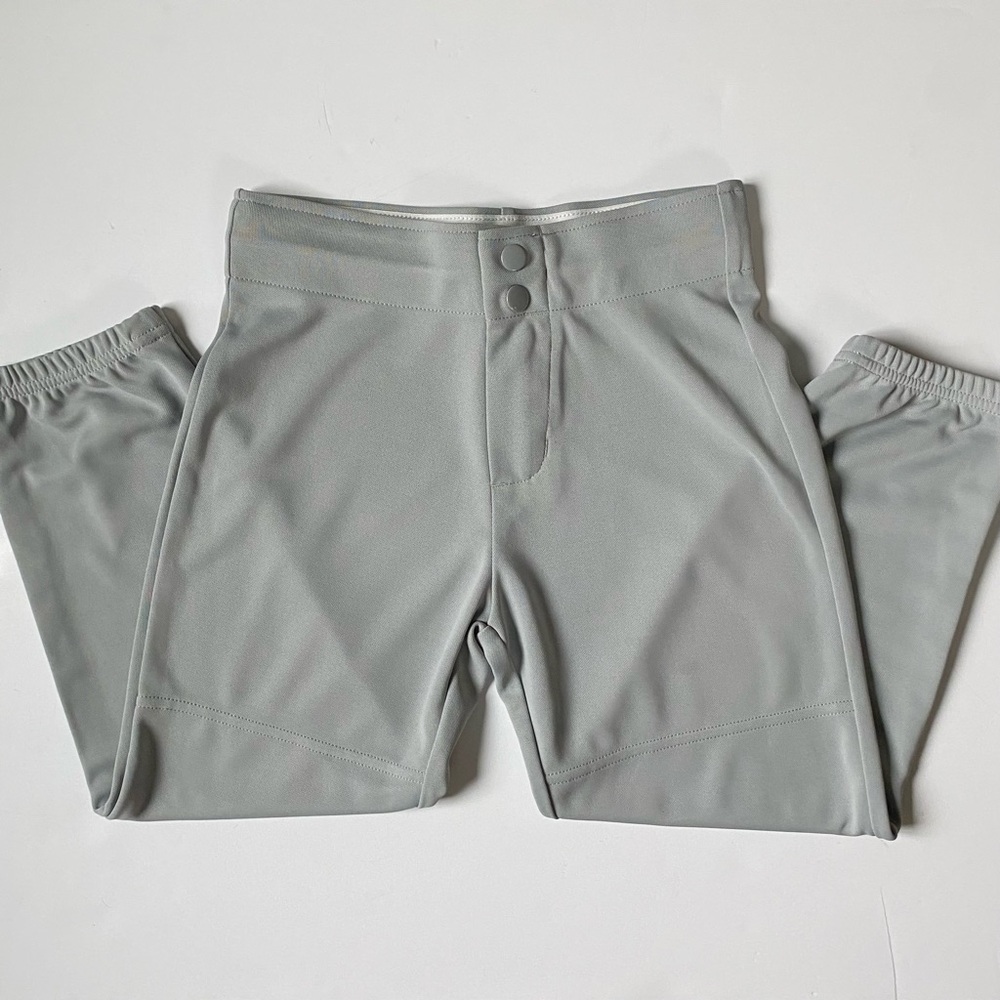 A4 Baseball Pants Size Youth X Large Light Gray Elastic Bottom NWOT 18” inseam